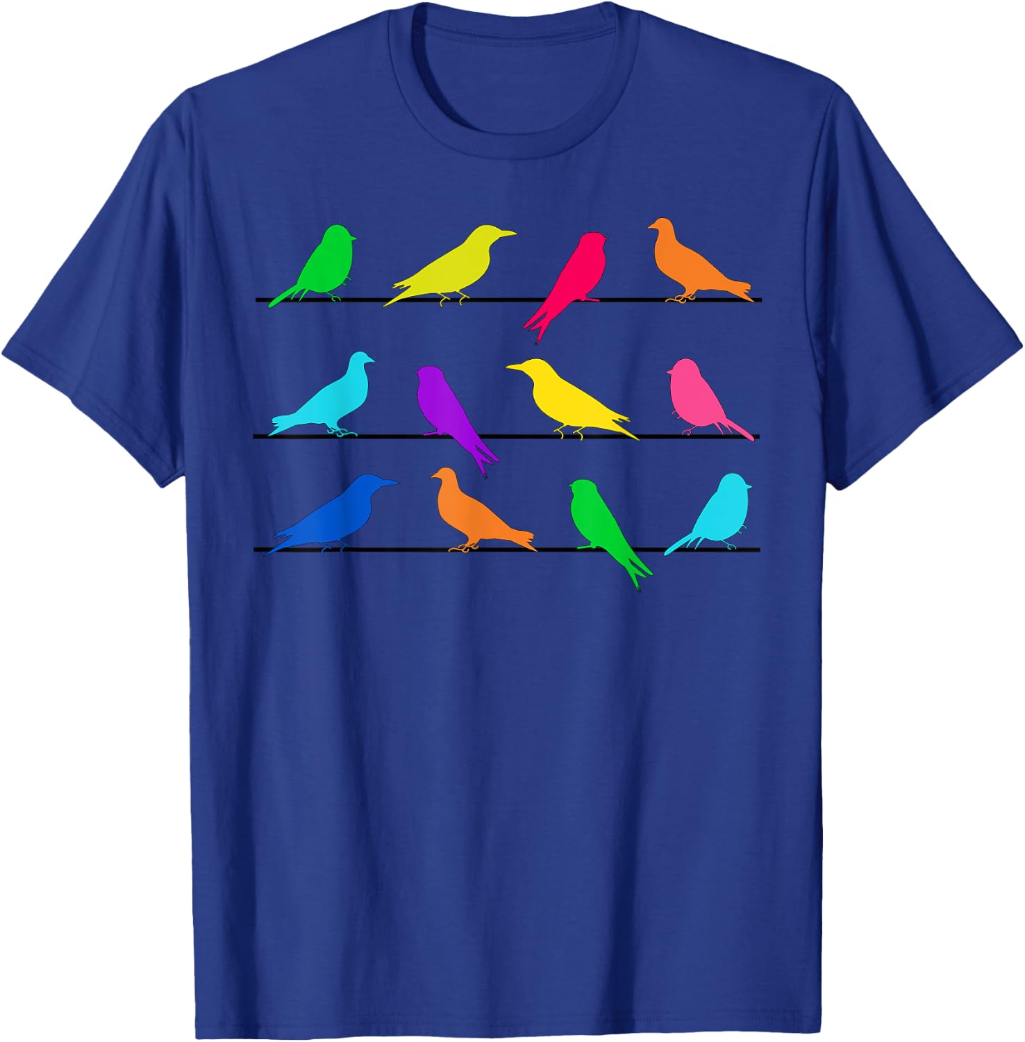 Birding Retro Classic Bird Watcher Watching Gift T-Shirt - T-Shirt | Royal