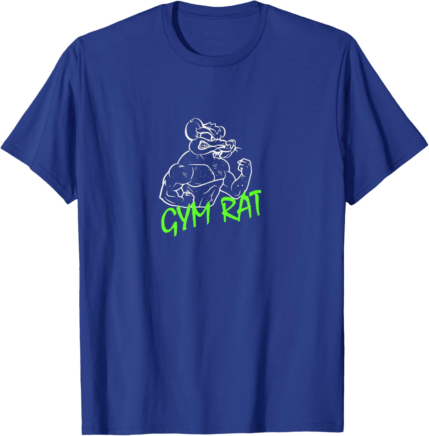GYM RAT Men's Black Gym Rat , Classic Fit, Short Sleeve, Small T-Shirt - T-Shirt | Royal