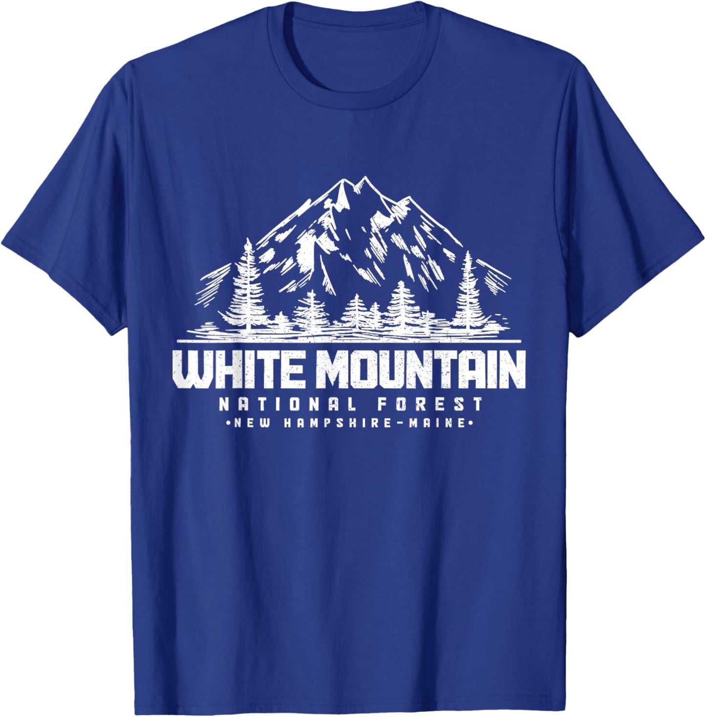 White Mountain National Forest, New Hampshire Maine Vintage T-Shirt - T-Shirt | Royal