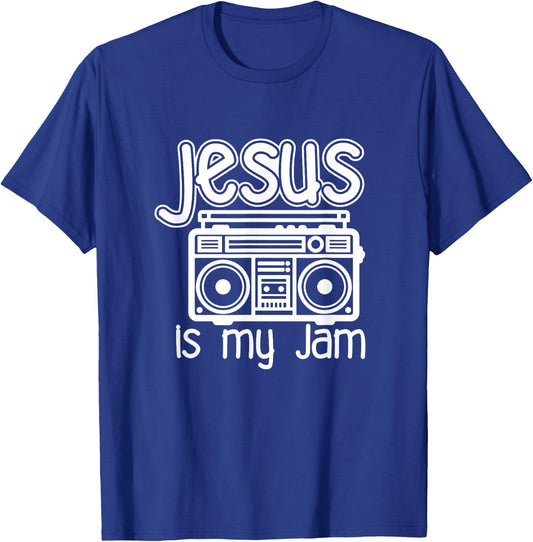 Christian Music Outfit Women Kids Jesus is my Jam T-Shirt - T-Shirt | Royal