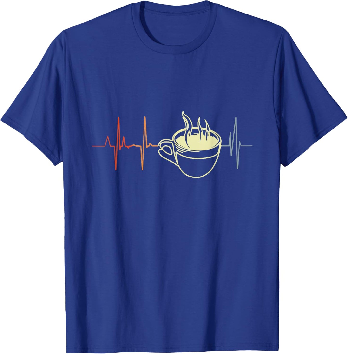 Heartbeat Coffee T-Shirt - T-Shirt | Royal