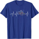 Paint Palette Art Gallery Gift Heartbeat Artist T-Shirt - T-Shirt | Royal