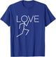 Women Girls Track And Field XC Cross Country Love Running T-Shirt - T-Shirt | Royal