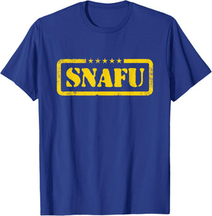 Funny Situation Normal SNAFU Soldier Military T-Shirt - T-Shirt | Royal
