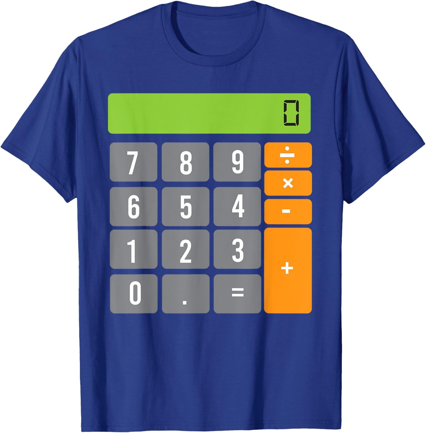 Calculator Costume Halloween Easy Cosplay Math Geek Outfit T-Shirt - T-Shirt | Royal