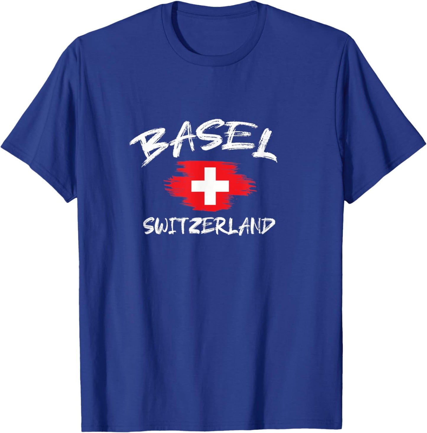 Basel Switzerland Souvenir Swiss Country Flag Brushed T-Shirt - T-Shirt | Royal