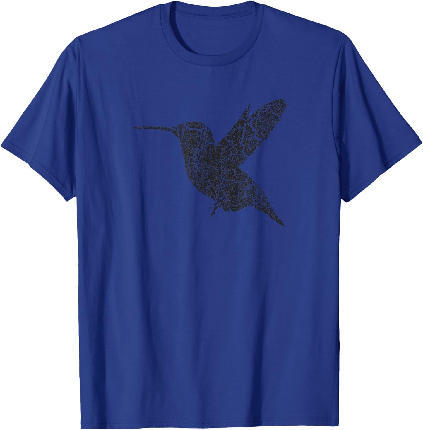 Hummingbird Distressed Print - Vintage Hummingbird T-Shirt - T-Shirt | Royal