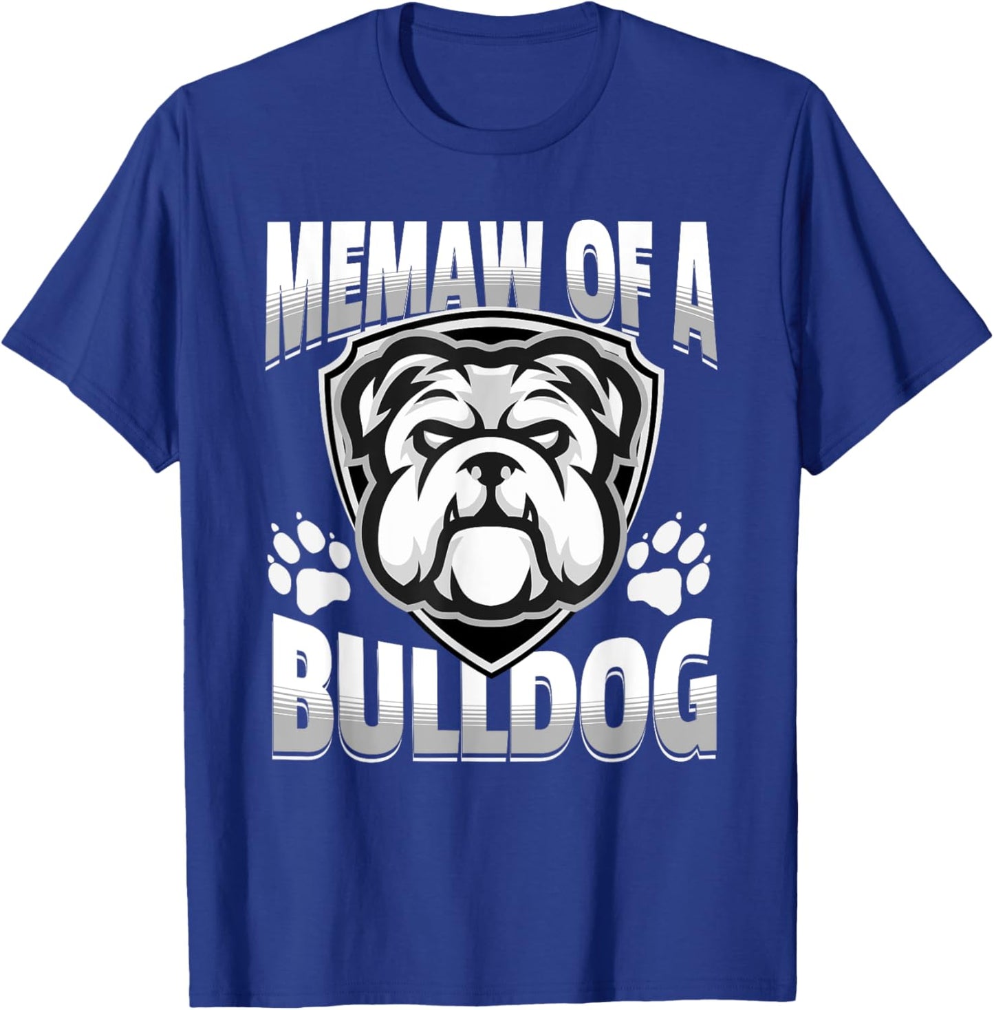 Memaw of a Bulldog Game Mascot Day - Matching Team Color Women Kids T-Shirt - T-Shirt | Royal