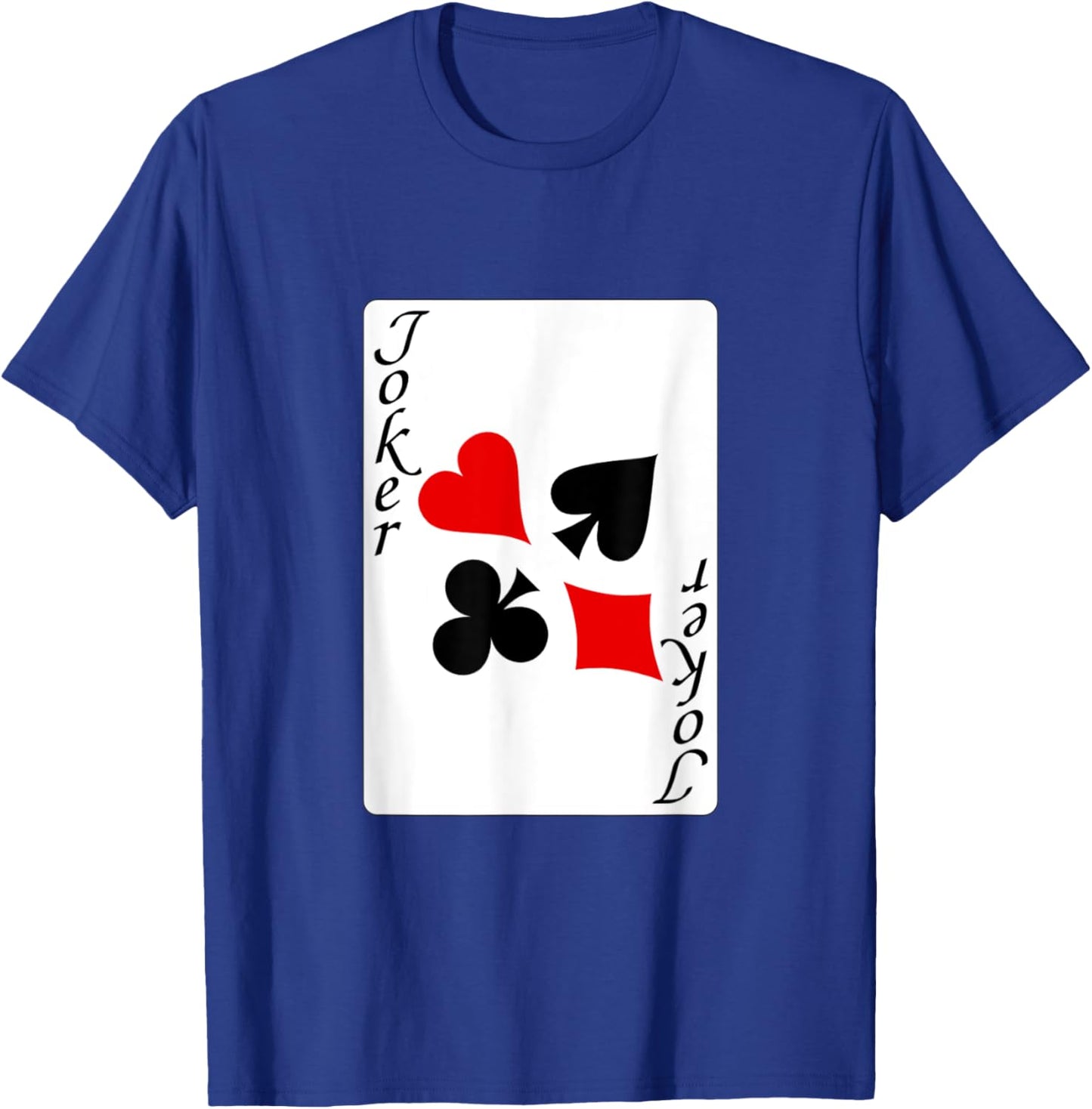 funny halloween shirt 2025 Joker Playing Card Costume fun T-Shirt - T-Shirt | Royal