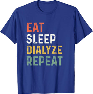 Dialysis Technician Dialyze Kidney Nurse Hemodialysis Team T-Shirt - T-Shirt | Royal