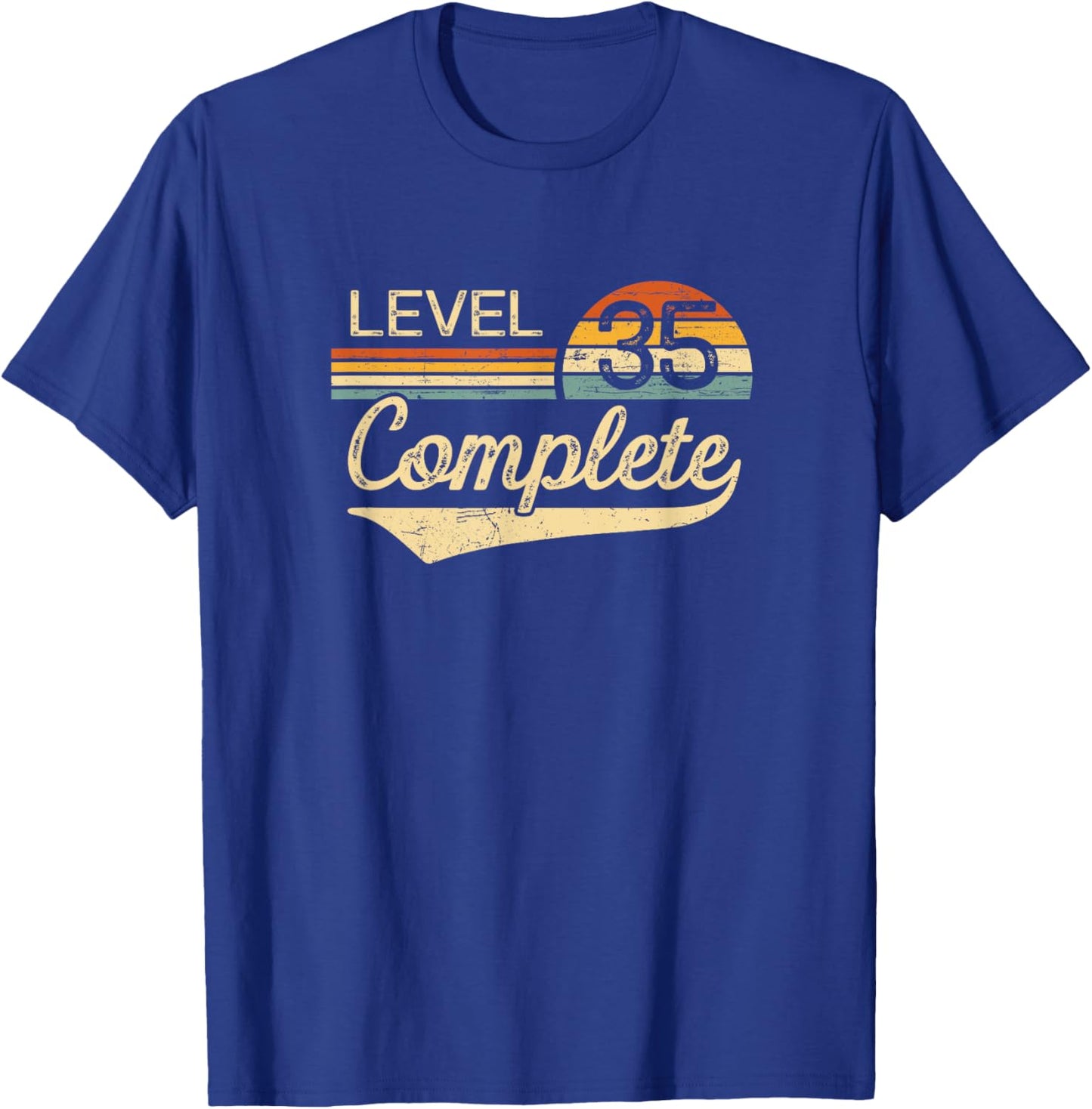 Level 35 Complete Vintage 35th Wedding Anniversary T-Shirt - T-Shirt | Royal