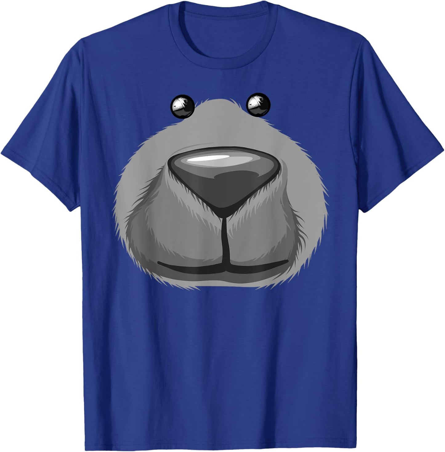 Cute Bear Face Costume Funny Halloween Teddy DIY Gift T-Shirt - T-Shirt | Royal