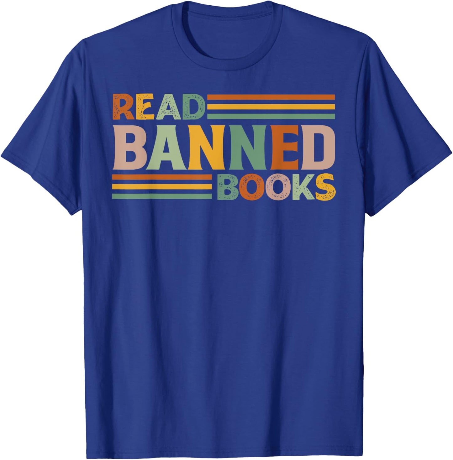 Cool Publication - Read - Old Stuff Read Banned Books - -Adults - Black - Small - Short Sleeve T-Shirt - T-Shirt | Royal