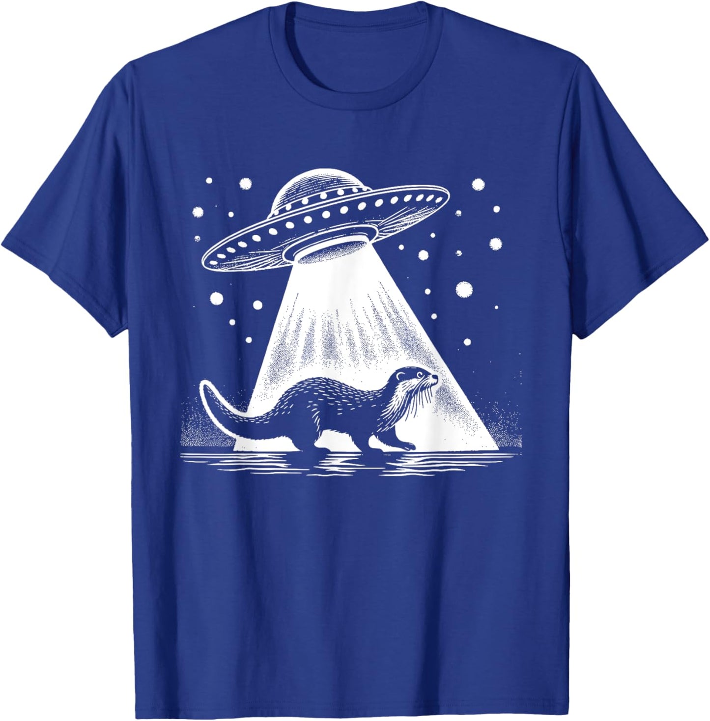 Otter Dad Mom Lover - Funny Alien UFO T-Shirt - T-Shirt | Royal