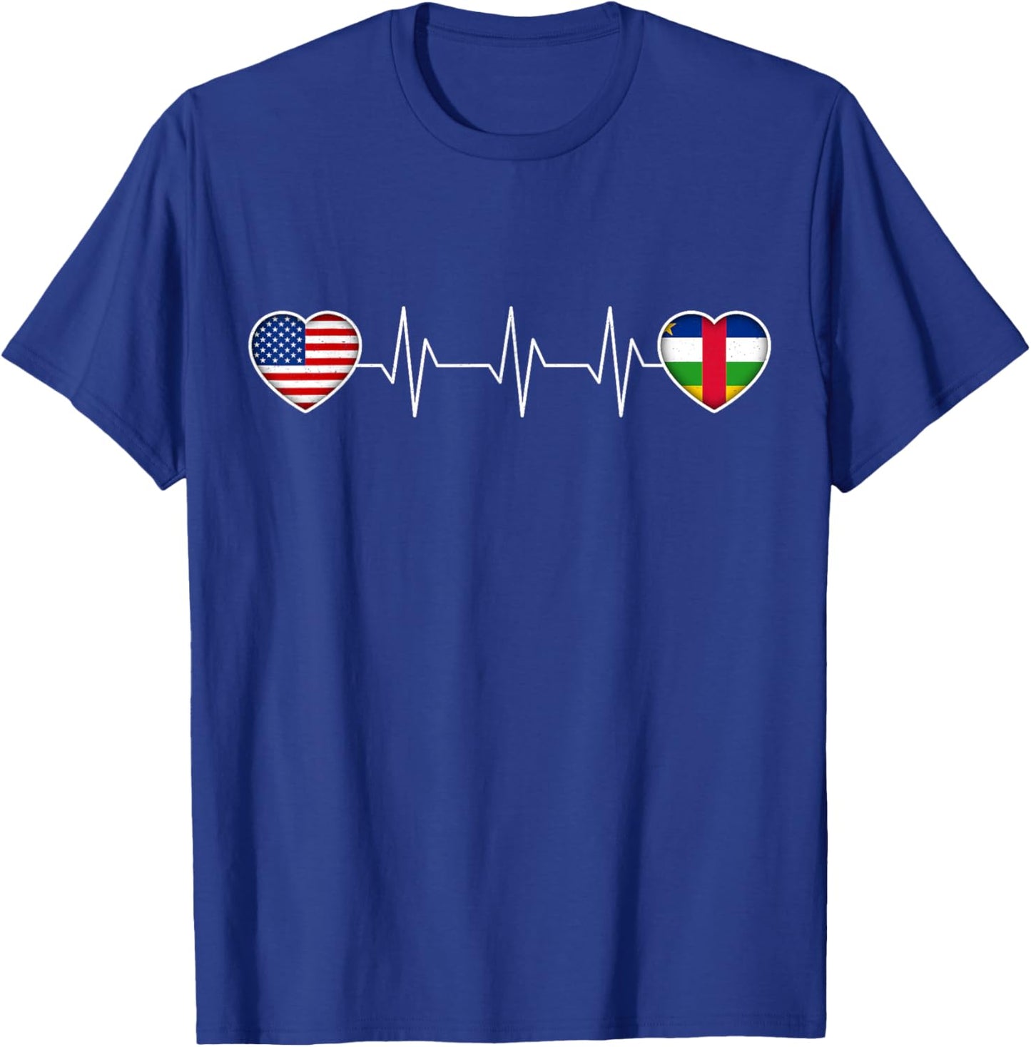 Central African Republic & USA T-Shirt - T-Shirt | Royal