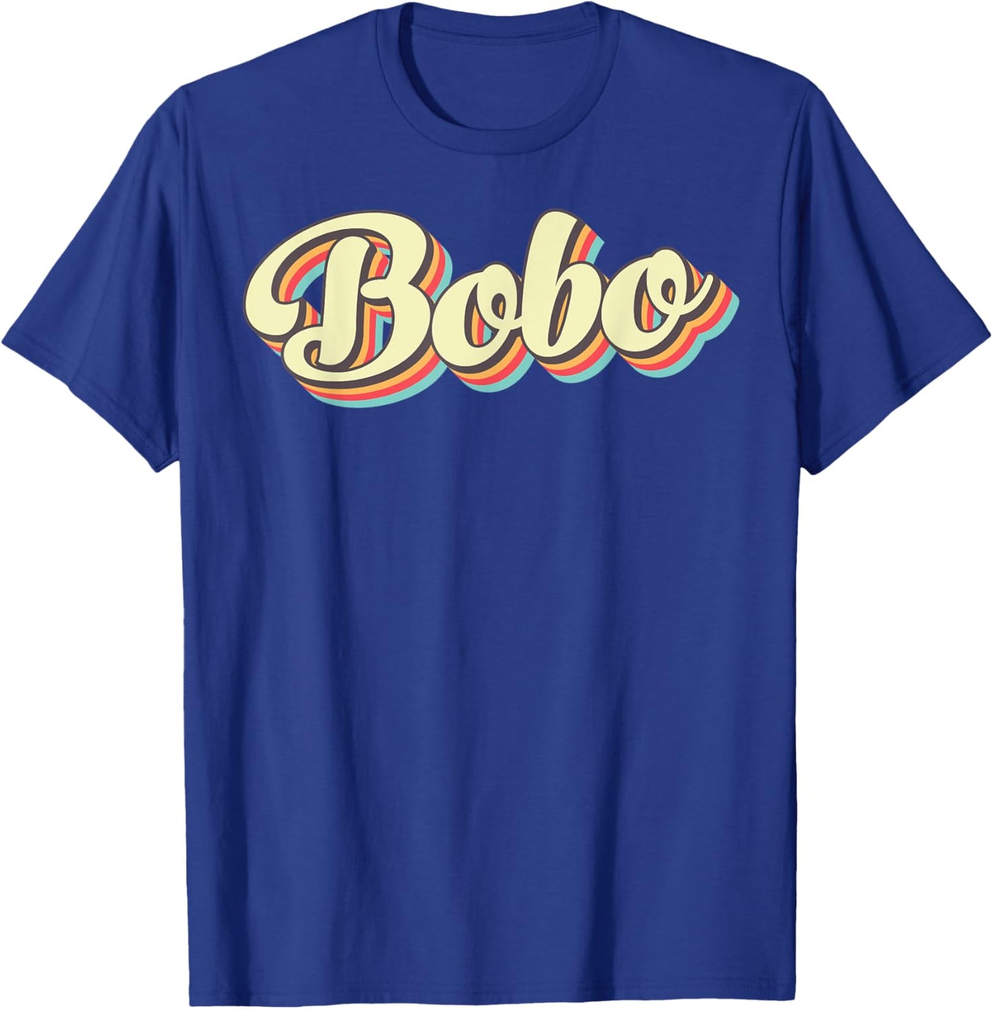 Bobo Retro Art Baseball Schrift Vintage T-Shirt - T-Shirt | Royal