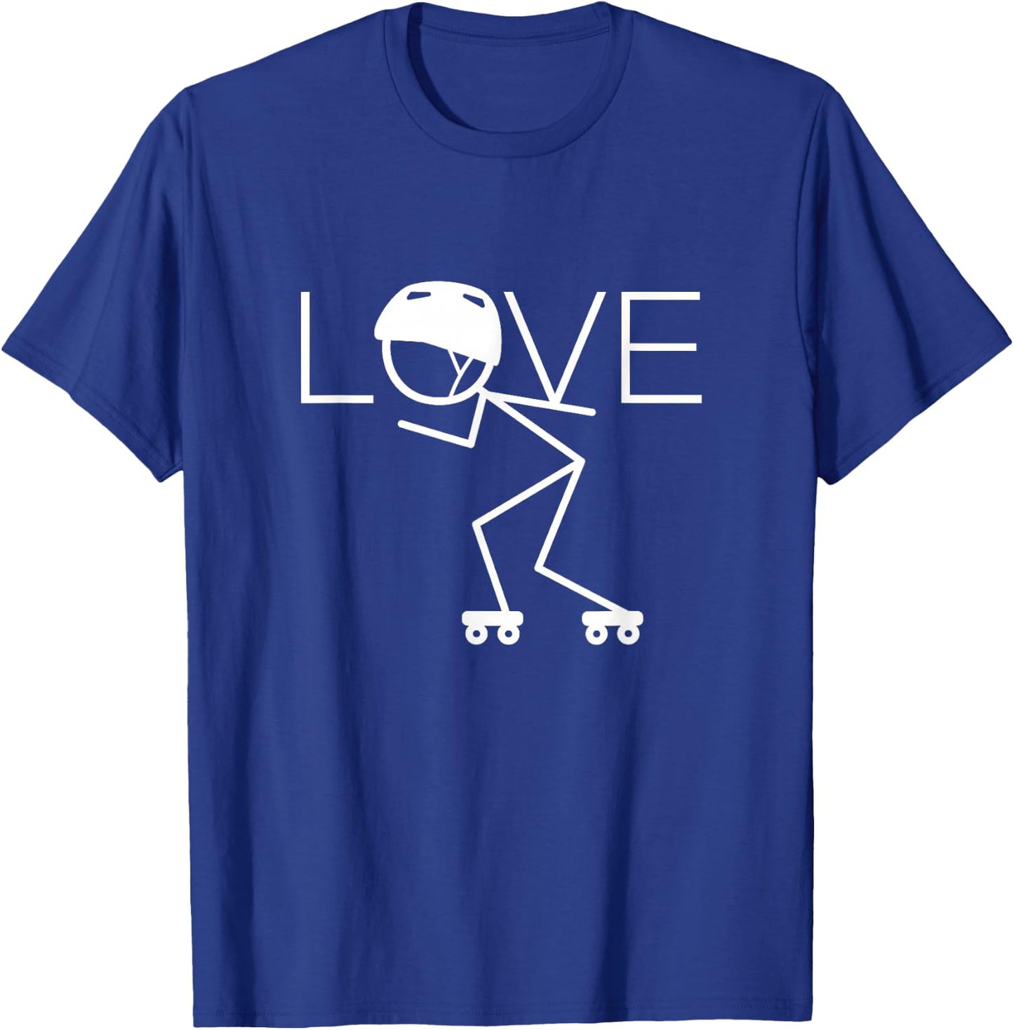 Roller Derby Girls Women Roller Skating Team Gifts Love T-Shirt - T-Shirt | Royal