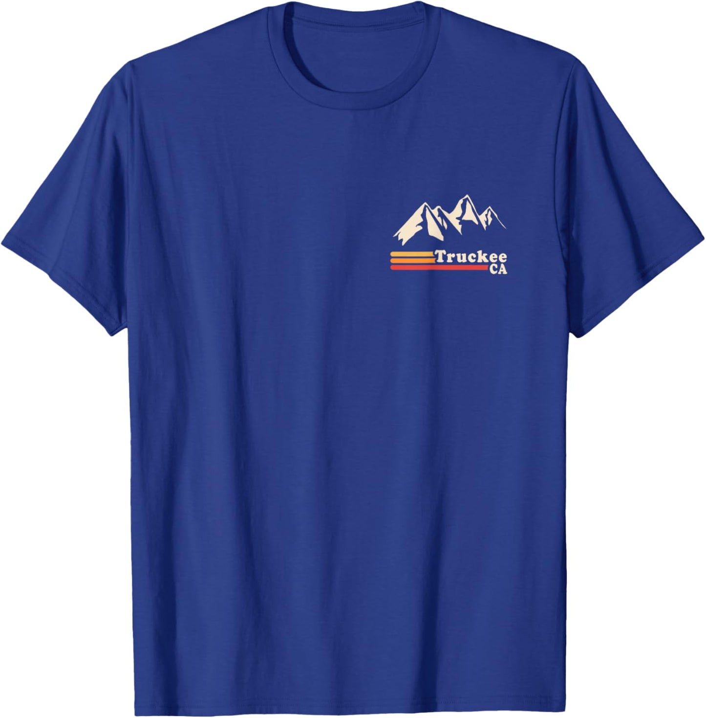 Retro Truckee California Ca Mountains Ski T-Shirt - T-Shirt | Royal