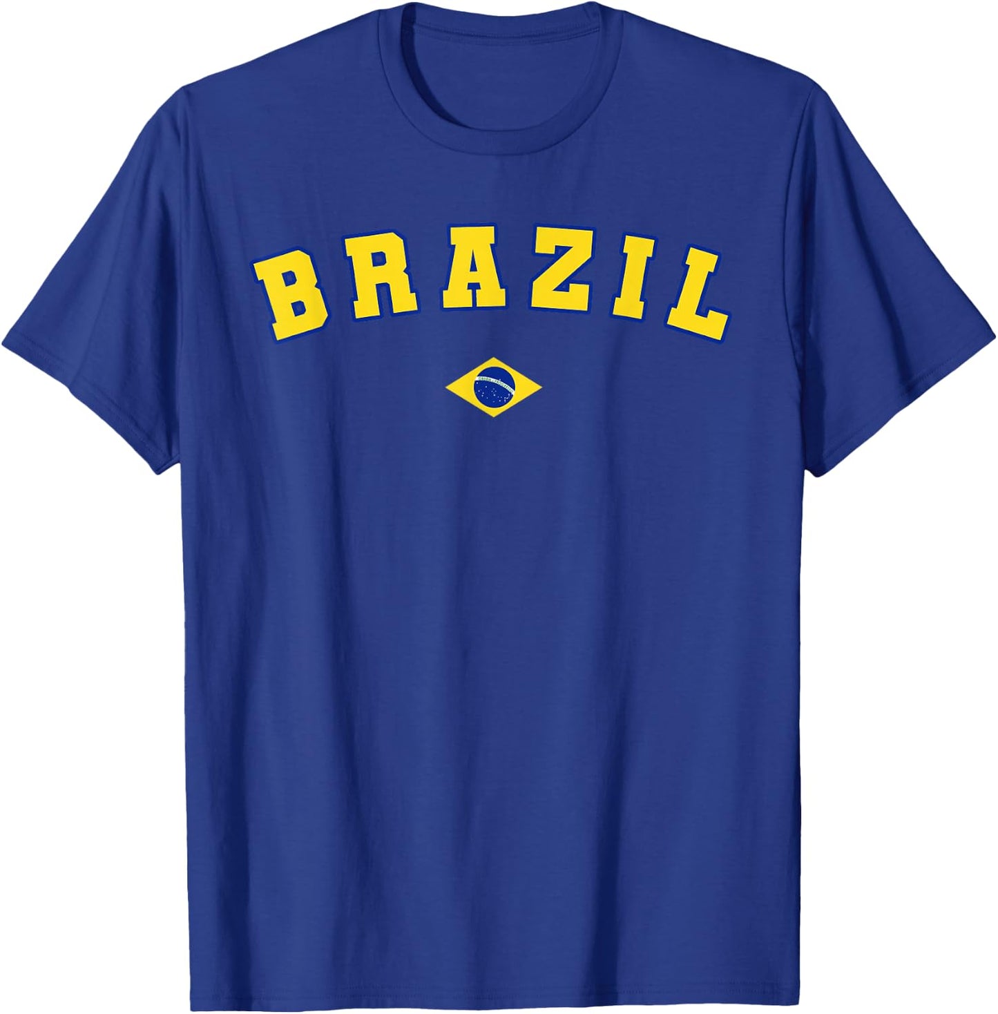 Brazil Gift Brazilian Brasil Flag Vintage brasileiro T-Shirt - T-Shirt | Royal