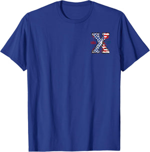 Generation-X Gen-X Retro Style 4th Of July (Two Sides) T-Shirt - T-Shirt | Royal