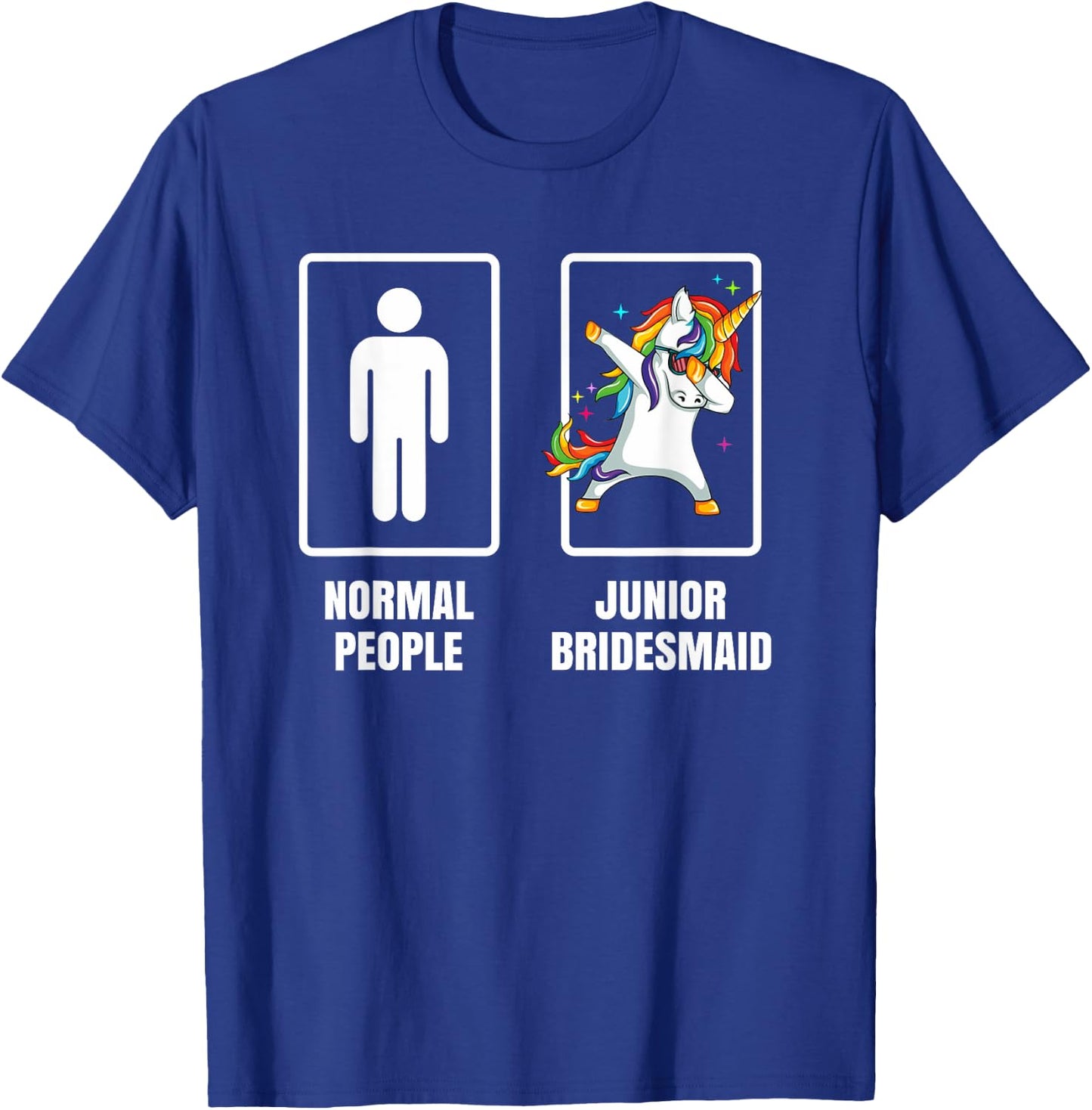 Dabbing Unicorn Kids Junior Bridesmaid Wedding Sunglasses T-Shirt - T-Shirt | Royal