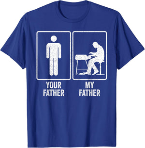 Funny Keyboardist Keyboard My Father Dad Fathers Day Joke T-Shirt - T-Shirt | Royal