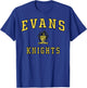 Evans High School Knights C1 T-Shirt - T-Shirt | Royal