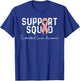 Endometrial Cancer Peach Ribbon Uterine Cancer Support Squad T-Shirt - T-Shirt | Royal