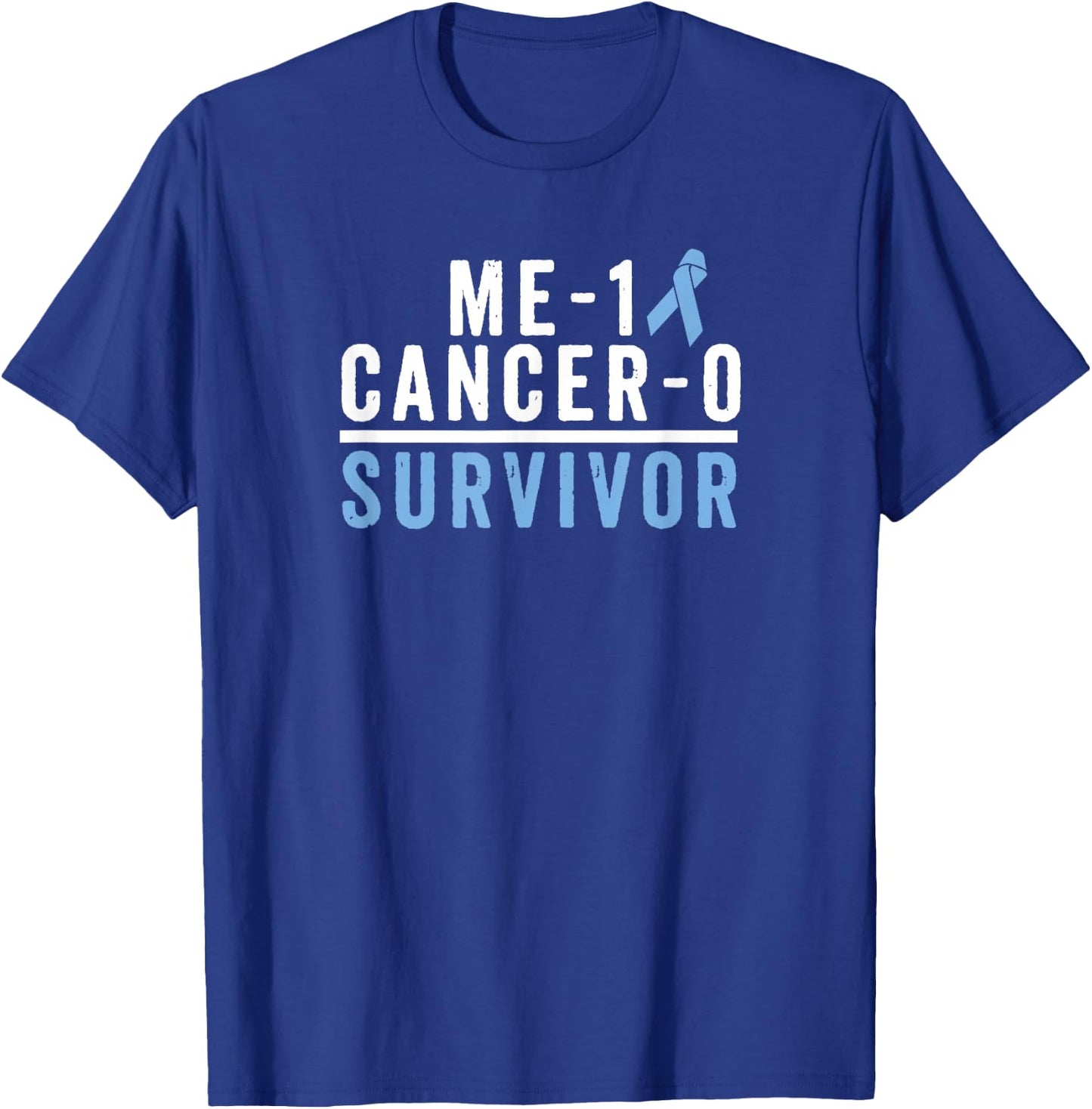 Prostate Cancer Survivor T Shirt Awareness Gift Blue Ribbon T-Shirt - T-Shirt | Royal