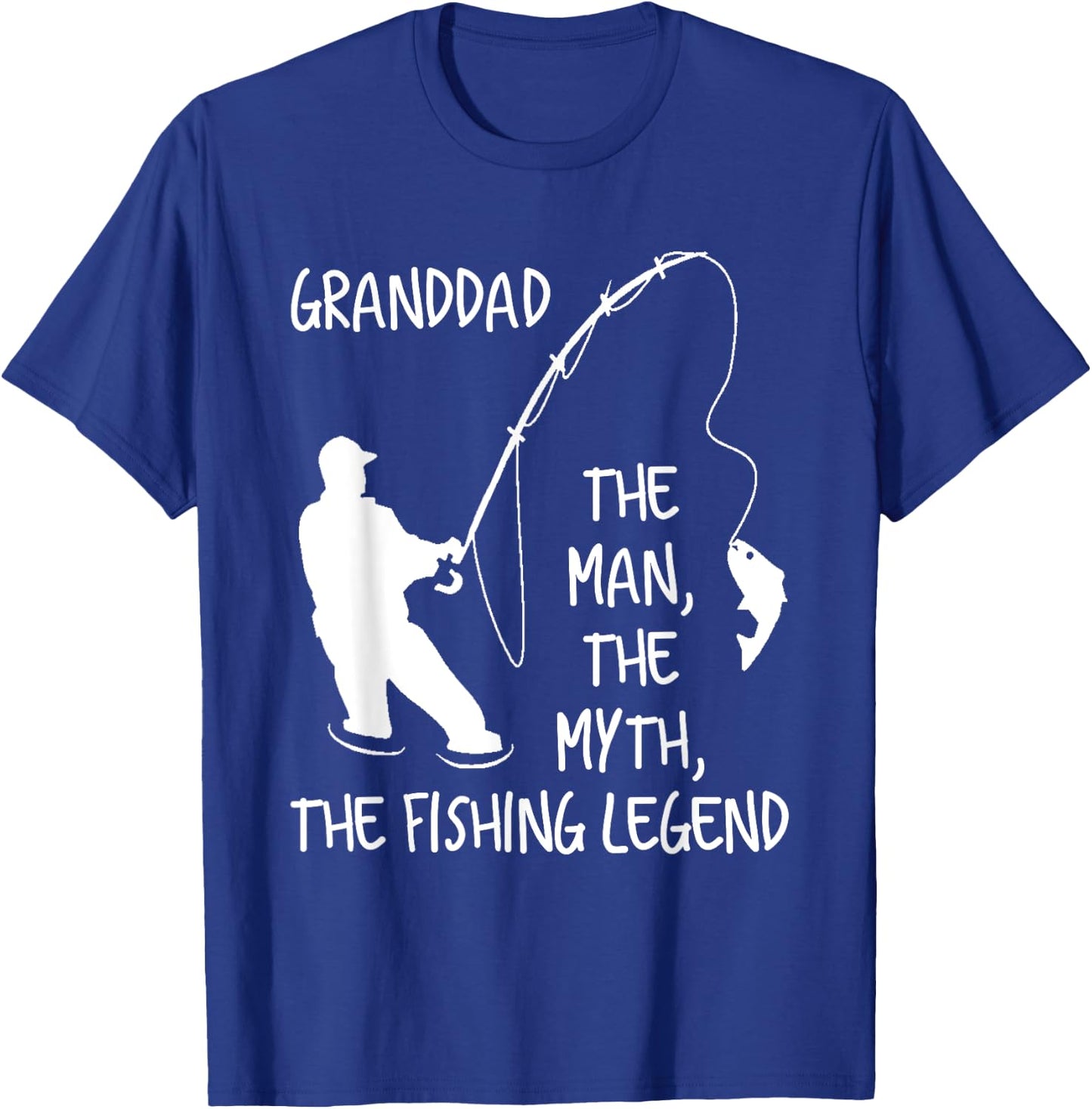 Granddad The Man The Myth The Fishing Legend T-Shirt - T-Shirt | Royal