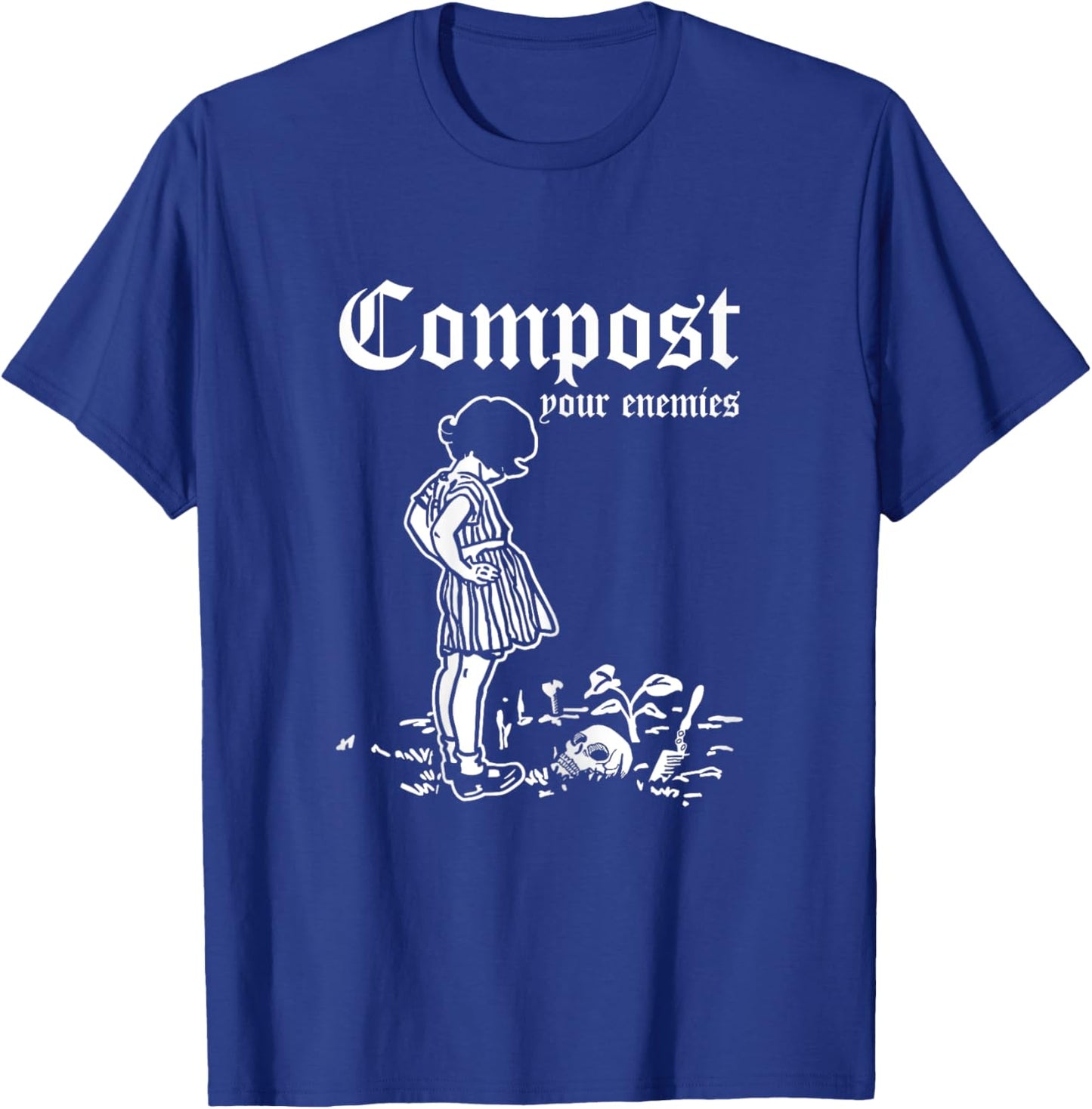 Retro Compost Your Enemies Vintage Dark T-Shirt - T-Shirt | Royal