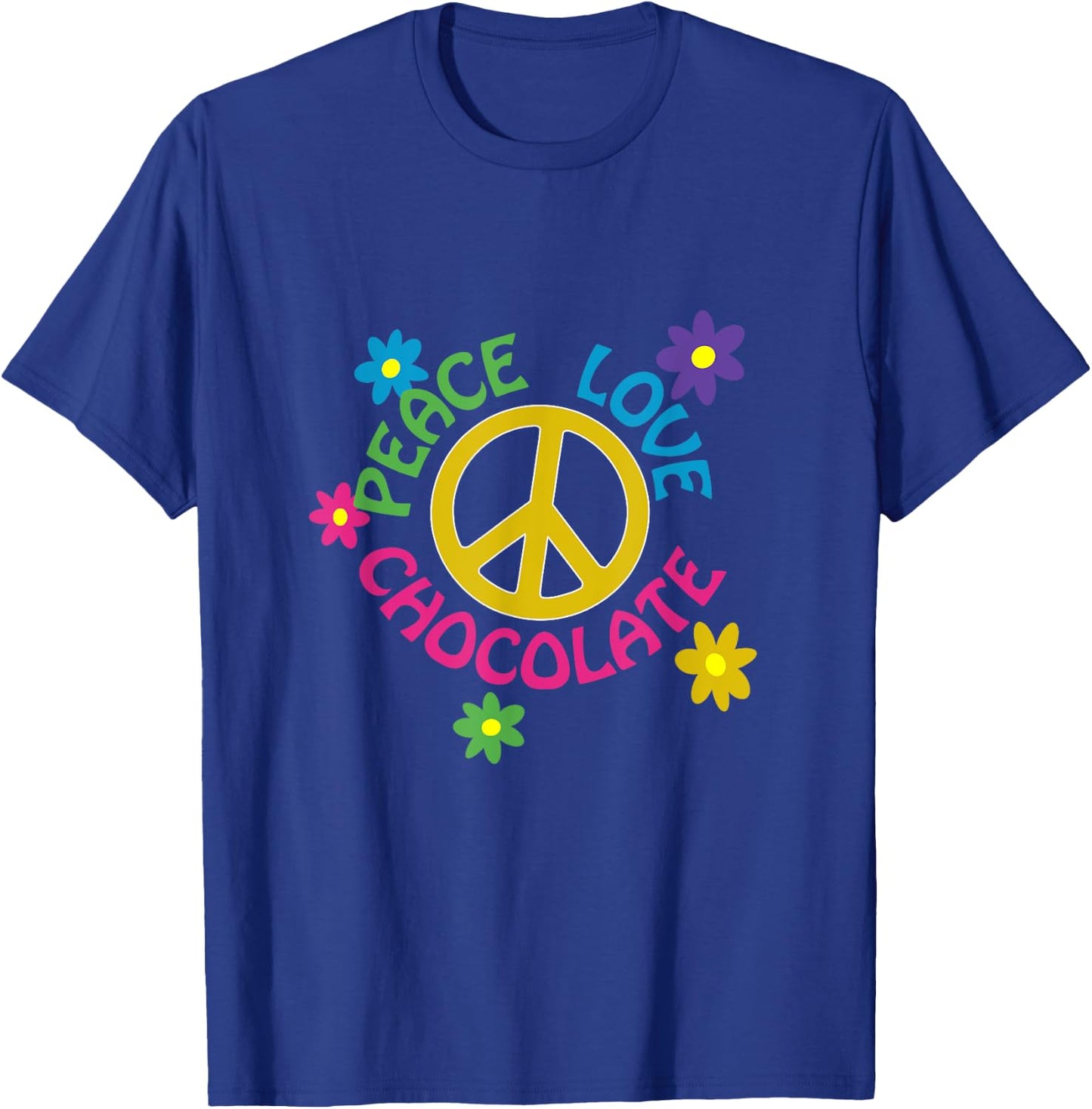 Peace Love Chocolate T-Shirt - T-Shirt | Royal