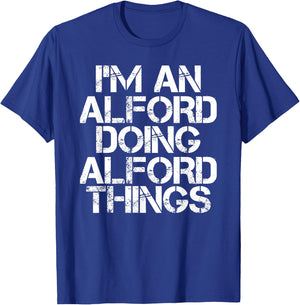 ALFORD Funny Surname Family Tree Birthday Reunion Gift T-Shirt - T-Shirt | Royal