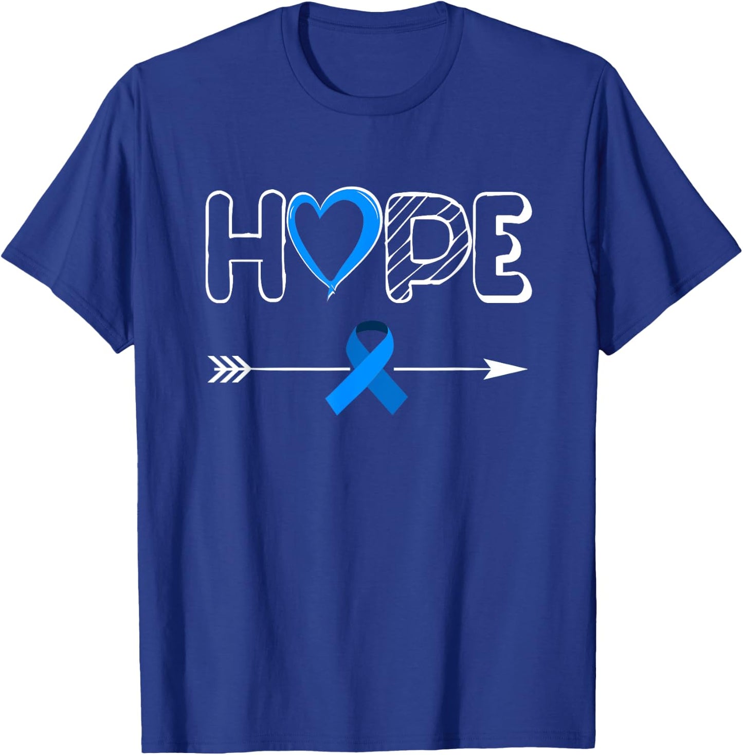 Child Abuse Awareness Shirts Hope Blue Ribbon Shirt T-Shirt - T-Shirt | Royal