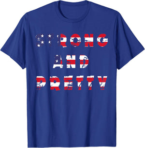 Strong and Pretty men women gym workout Fitness us flag gift T-Shirt - T-Shirt | Royal