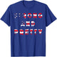 Strong and Pretty men women gym workout Fitness us flag gift T-Shirt - T-Shirt | Royal