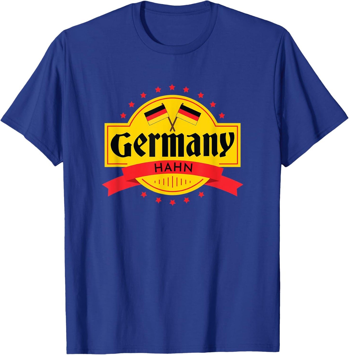 Oktoberfest Hahn Germany Flag Last Name Word T-Shirt - T-Shirt | Royal