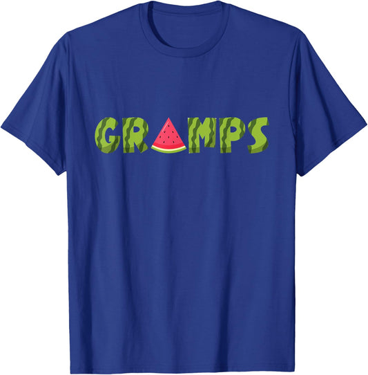 Gramps Watermelon Funny Summer Fruit Dad Cool Father's Day T-Shirt - T-Shirt | Royal