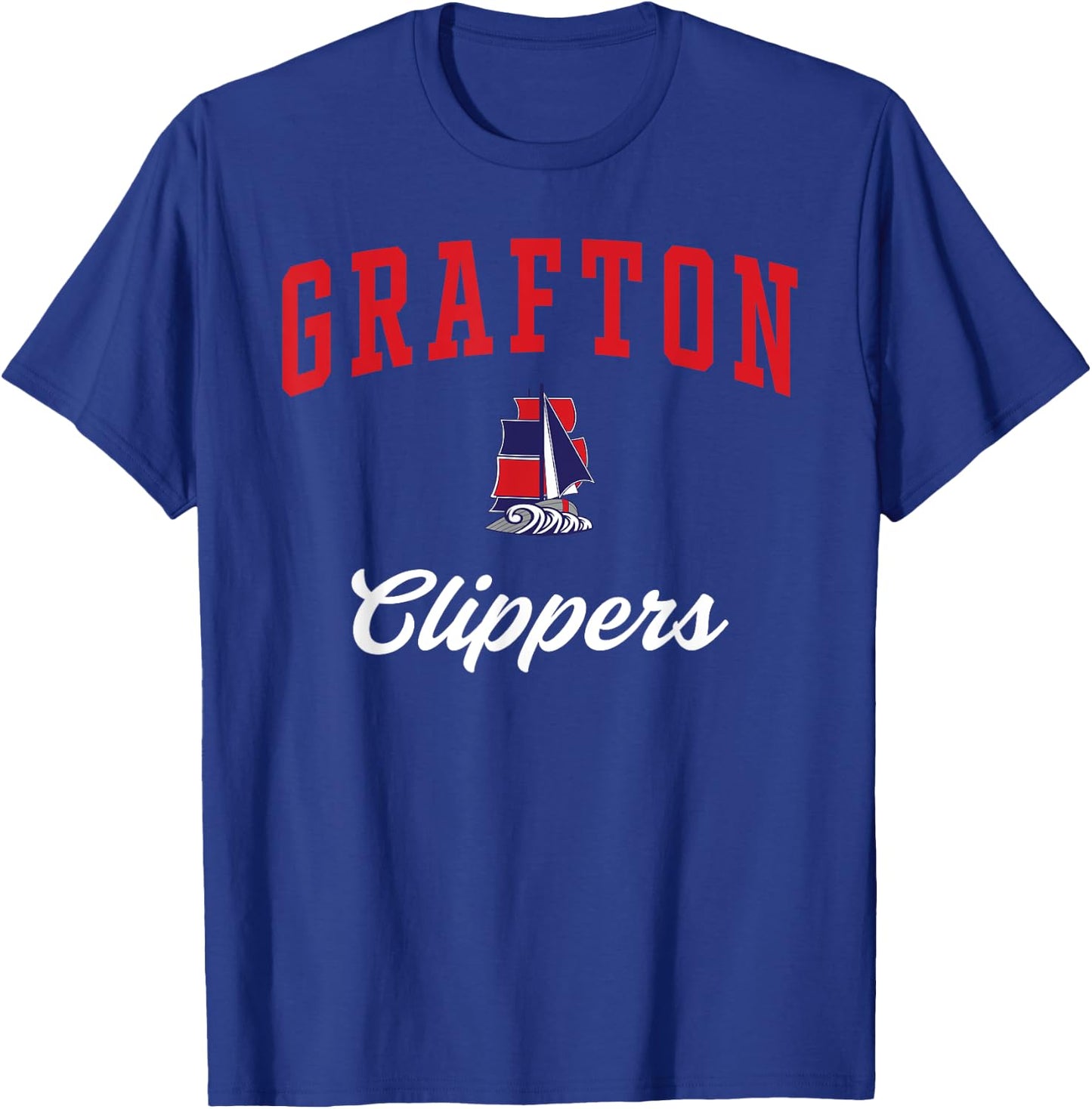 Grafton High School Clippers T-Shirt - T-Shirt | Royal