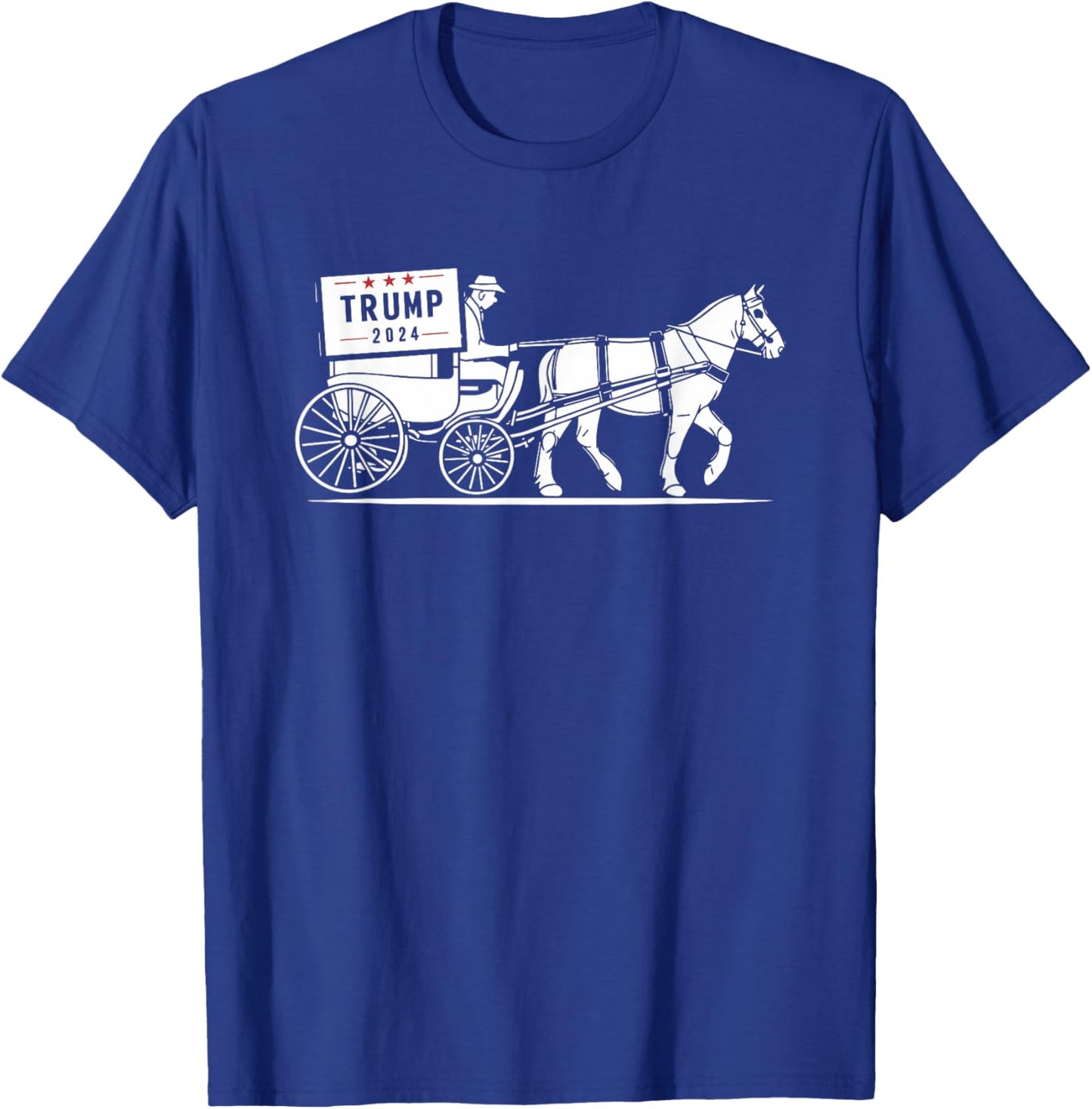 Amish Horse and Buggy Trump Supporter Election T-Shirt - T-Shirt | Royal