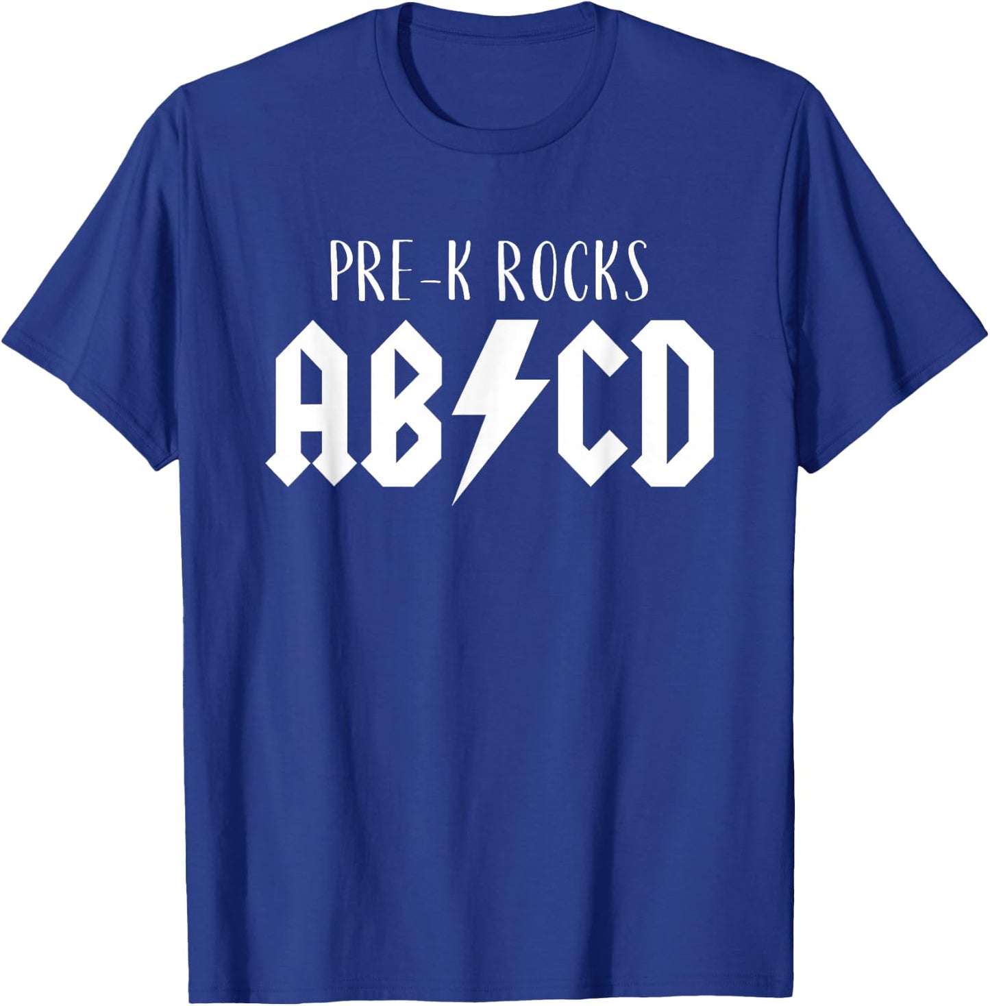 Pre K Rocks Prek Teacher Back to School Funny ABCD Rock T-Shirt - T-Shirt | Royal