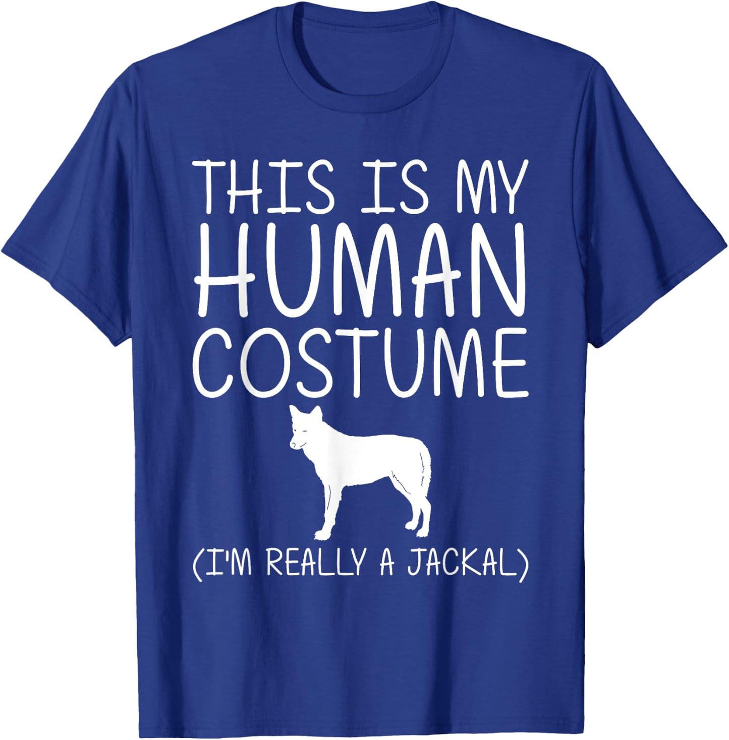 Jackal Easy Halloween Human Costume Coyote Wolf DIY Gift T-Shirt - T-Shirt | Royal