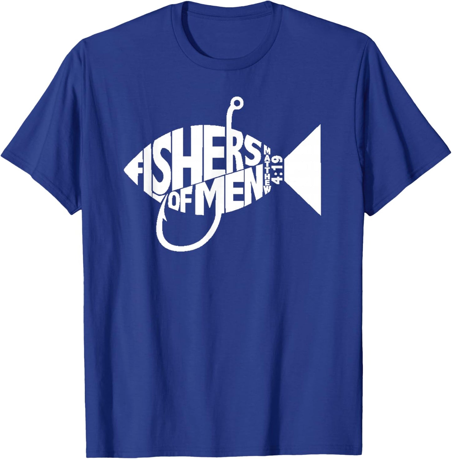 Matching Church Christian Group Bible Verse Fishers of Men T-Shirt - T-Shirt | Royal