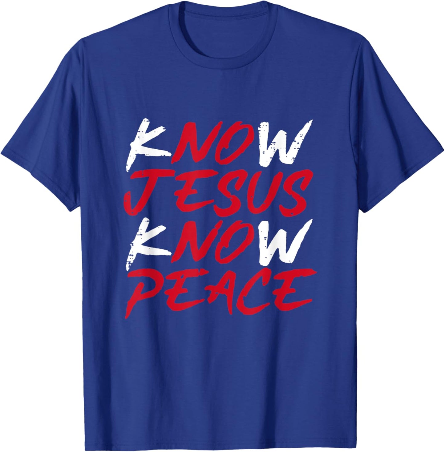 Know Jesus Know Peace T-Shirt - T-Shirt | Royal