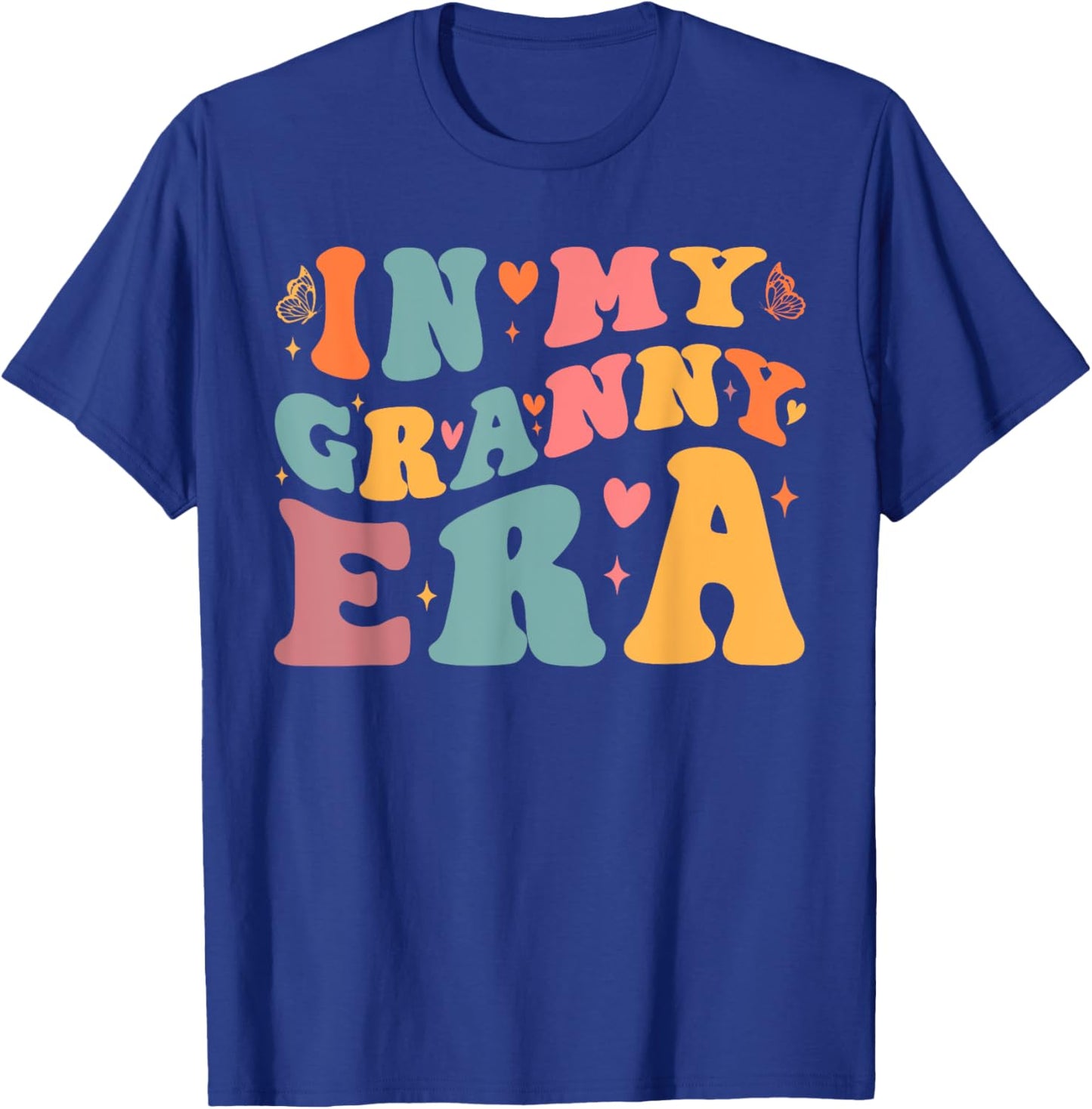 In My Granny Era Pregnancy Announcement Grandma Mother's Day , Small, Black T-Shirt - T-Shirt | Royal