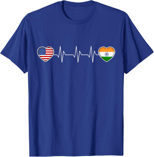 India & USA T-Shirt - T-Shirt | Royal