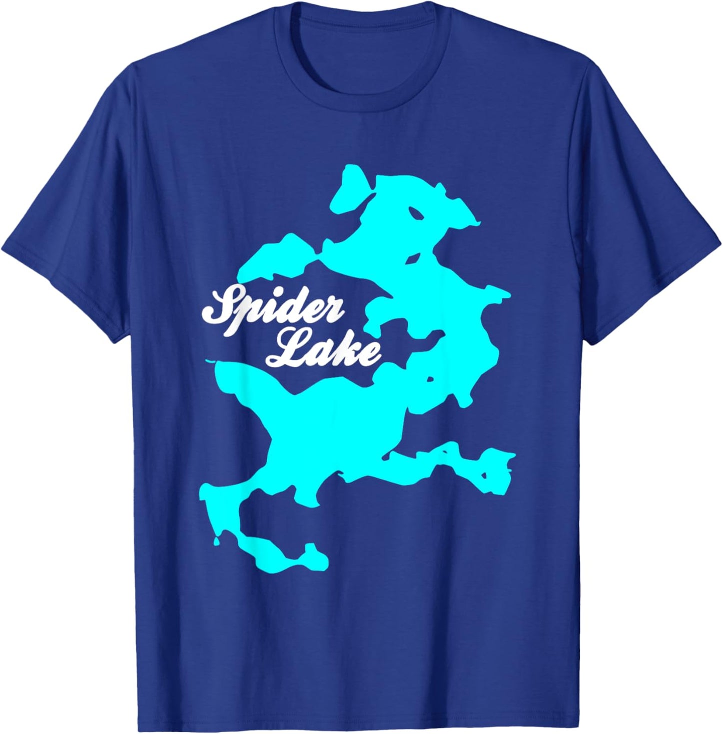 Minimalist Spider Lake - Michigan T-Shirt - T-Shirt | Royal