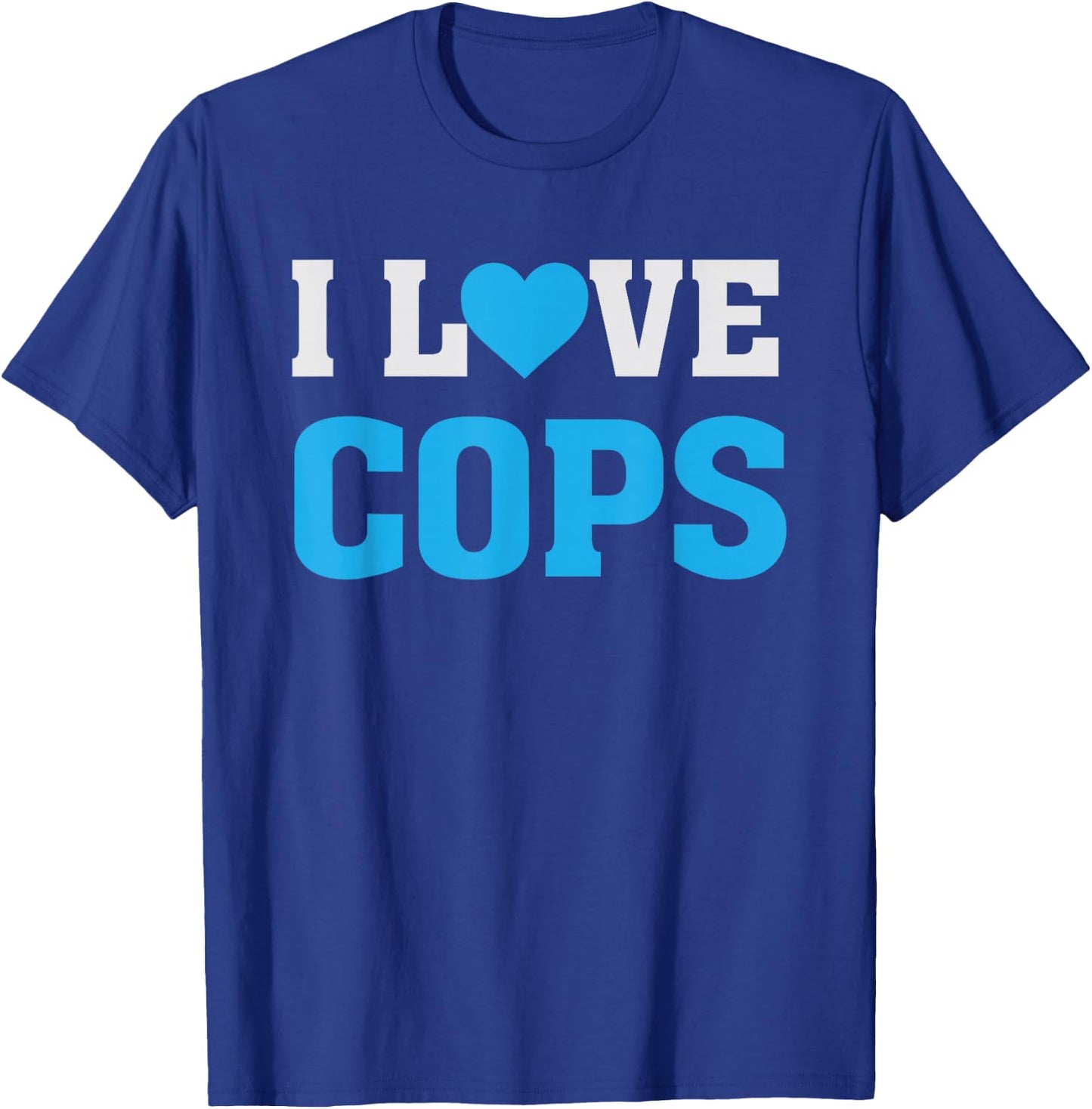 I Heart Love Cops - Leo's Police Officers - Support Law T-Shirt - T-Shirt | Royal