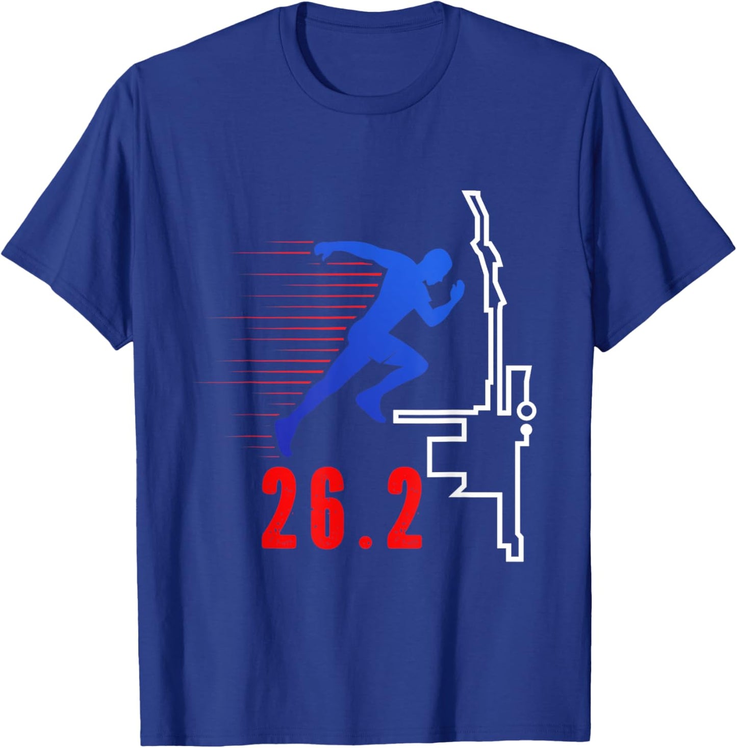 Chicago 26.2 miles Marathon Runner 2024 T-Shirt - T-Shirt | Royal
