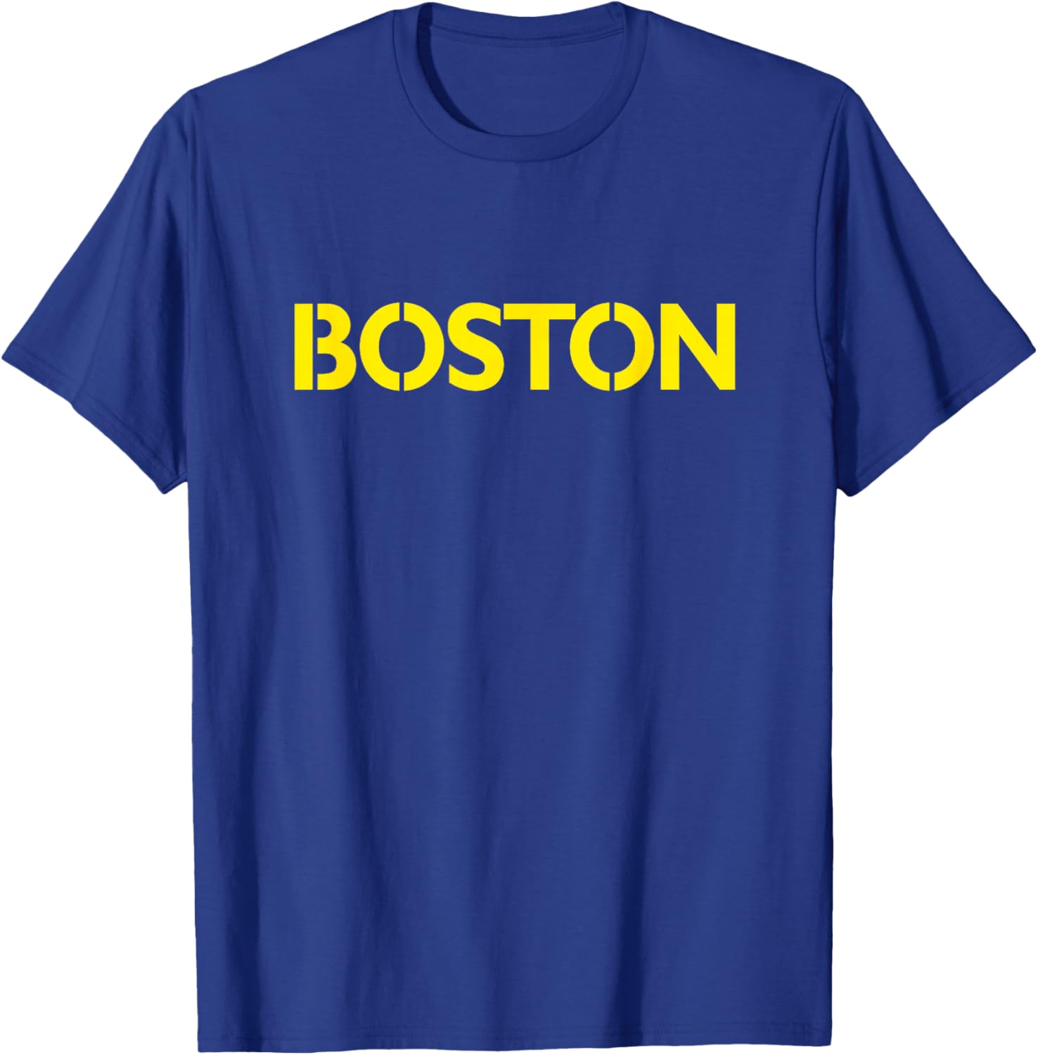 Retro Yellow Boston Vintage Throwback Running T-Shirt - T-Shirt | Royal